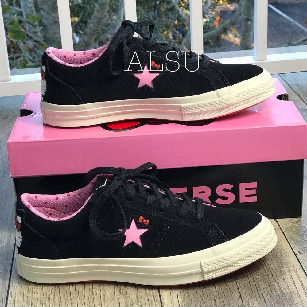 Conv&Hello Kitty One Star OX 38c Black PrismPink W - Picture 3 of 8